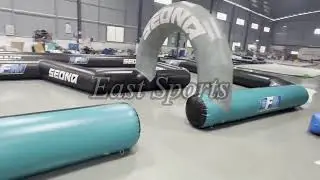 Inflatable go kart race track for kids bumper car#inflatablegame #gokarttrack #party