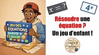 Maths 4e - Résoudre une équation ? Un jeu d'enfant !