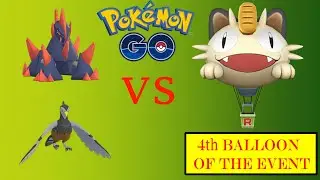 GIGALITH & UNFEZANT vs MEOWTH BALLOON | 4th of the Event | Pok&eacute;mon Go | Battle Jessie & James
