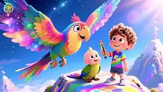 Baby Parrot Colour 🦜🌈 Fun Colors Learning Song for Kids | Nursery Rhyme