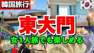 【韓国旅行】東大門で1泊2日㊙️女1人でも楽しめる食べ歩きガイド‼️ 朝から深夜まで買い物おすすめ東大門ホテル/24時間営業/ドゥータモール