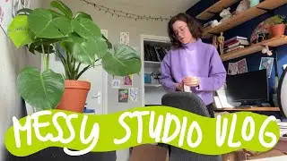 Messy Realistic Studio Vlog ✷ Unboxing Art Supplies and Chat