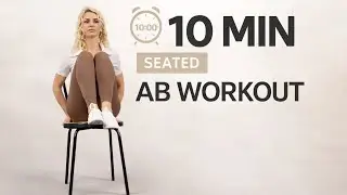 10 Minute Seated Ab Workout You Can Do Anywhere / No Floor Exercises / No Equipment