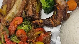 ASMR Mukbang Rice with vegetable  meat #eatingasmr #mukbang #asmr