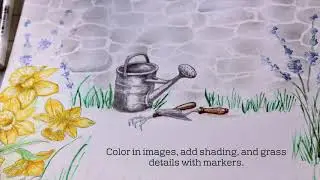 Cobblestone Stencil Landscape