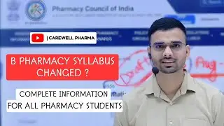 B Pharmacy Syllabus Changed ? Complete Information | Carewell Pharma 