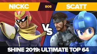 NickC vs ScAtt - Losers Round 4: Ultimate Singles - Shine 2019 | Cpt Falcon vs Snake,Mega Man