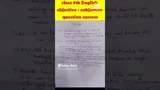 🌹🌹 class 9th English 🌹🌹objective plus subjective original question paper 23 October 2024