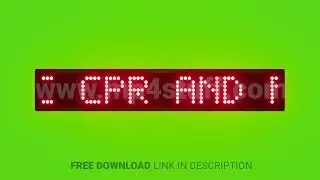 Learn Basic Cpr and First Aid Techniques Scrolling Red Dot Matrix LED Text Animation on Green Screen