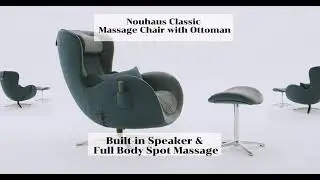 Nouhaus Classic Leather Full Body Shiatsu Massage Chair w/ Ottoman - Many Colors Decor + Speaker!