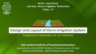 U1S3 Design and Layout of Micro-irrigation System