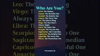 What Your Zodiac Signs Says About You #zodiac #zodiacsigns #astrology #horoscope #tarot