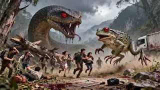 The tour group is under attack from giant frogs and snakes! Everyone's lives hang in the balance!