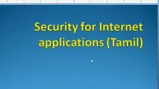 Security for Internet Applications (Tamil).