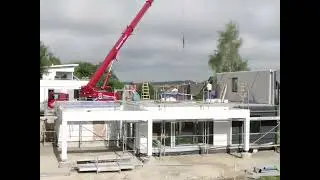 Casa prefabricata din panouri sandwich montata in 48h