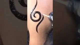 FREEHAND HENNA TATTOO TRIBAL TRADITIONAL TATTOO DESIGN #shorts #tribal #henna #TATUKE #freehand