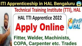 ITI Apprentice in Technical Training Institute (TTI) Bengaluru- Mass Recruitment Drive- Apply Fast