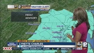 Frost advisory in effect Monday morning