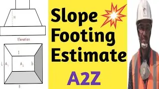 Slope Footing Estimate ।। ফুটিং এর এস্টিমেট