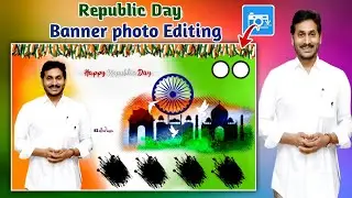 #26_January_Republic_Day​ Banner photo Editing in mobile Republic Day in photo Editing Telugu..2026