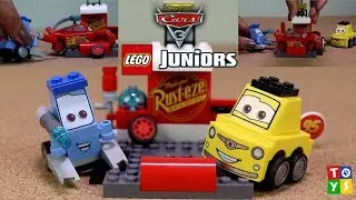 LEGO Juniors Cars 3 Guido and Luigi&rsquo;s Pit Stop Building Kit Unbox & Play