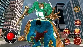 ► Superhero Incredible Monster Hulk vs Optimus Prime Robot City Battle 3D