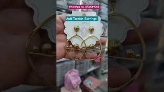 Anti Tarnish Gold Statement Earrings #trending #latest #fashion #viralvideo #western #song #shopping