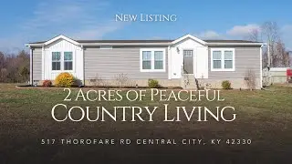Country Living on 2 Acres | 3-Bed Home with RV Hookup in Central City, KY