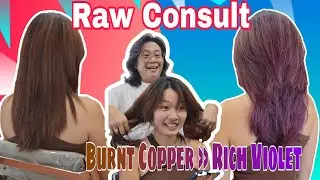 Raw Consultation: Burnt Copper to Violet Hair Transformation | Elumen Color | Singapore Salon