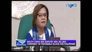 South China Sea dispute: Sen. De Lima confident of favorable ruling for Philippines