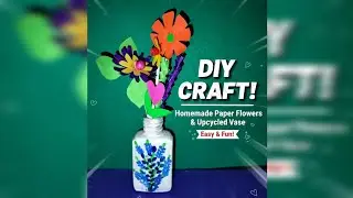 DIY Mini Flower Vase from Waste Material ❤️|Nail Polish RemoverBottle Reuse Idea 😀#viral #craft 