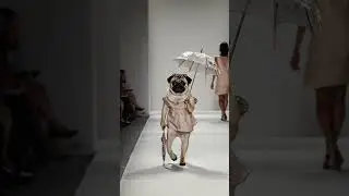 if pugs were fashion models  #pug #funnyshorts #shorts