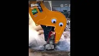 Dinosaur Rock Crusher Machine 💥 | Powerful Stone Crushing Excavator | Satisfying Construction Video