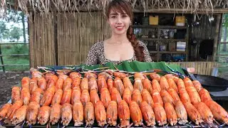 5 kg shrimp boiled with rice fried shrimp cook recipe for my lunch - Shrimp boiled recipe