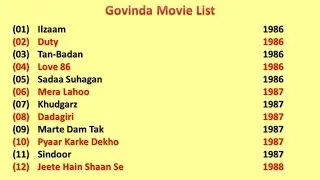 Govinda Movies List