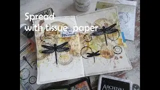 ⭐️Spread with tissue paper and Visible image stamp ⭐️ #TCW #VisibleImage