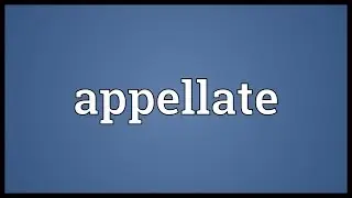 Appellate Meaning