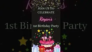 Birthday Invitation Video- Contact us for E-Invitation. whatsapp- 9911868032.  #invitations #design