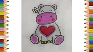 Hippo 🦛 Drawing | Easy Drawing | #hippodrawing