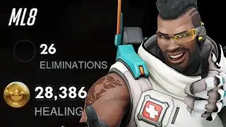 28K HEALS! ml7 Insane Baptiste Overwatch Gameplay Season 28 Top 500