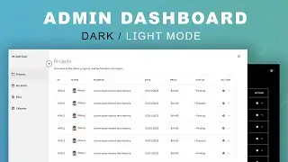 Responsive Admin Dashboard Using HTML CSS & JavaScript with Light & Dark Mode