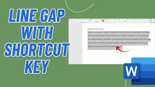 How To Do Line Gap With Shortcut Key In MS Word