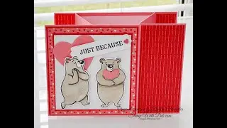 Valentine Kisses Fun Fold Card