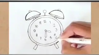 How To Draw An Alarm Clock|Clock darwing easy #art