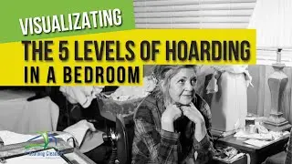 Visualizing the five levels of hoarding in a bedroom