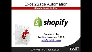 Excel2Sage: How to import Shopify orders into Sage