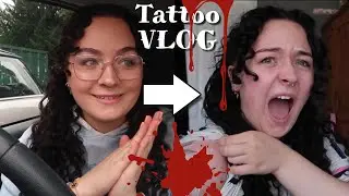 VLOG - come and get a TATTOO with me for 6 hours!!