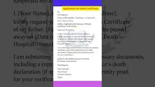# Application for Death certificates 🌷