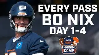 Every Bo Nix Throw From Broncos Training Camp Days 1-4