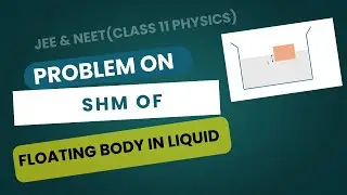SHM of Floating Body Numerical Problem | Velocity & Time Period Calculation | JEE NEET Physics